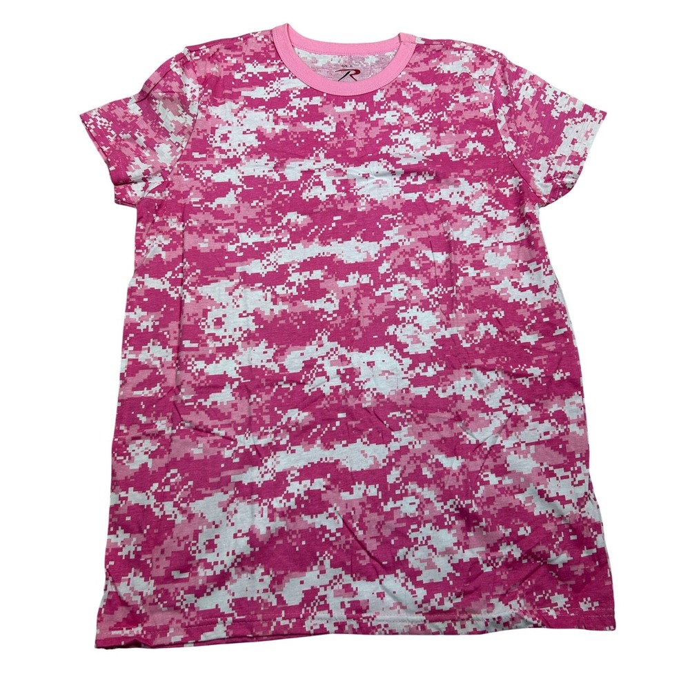 Rothco Womens Pink‎ Digital Camo T-Shirt Short Sleeve Crew Neck XL